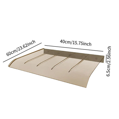 abri marquise auvent 60x40cm brun en polycarbonate