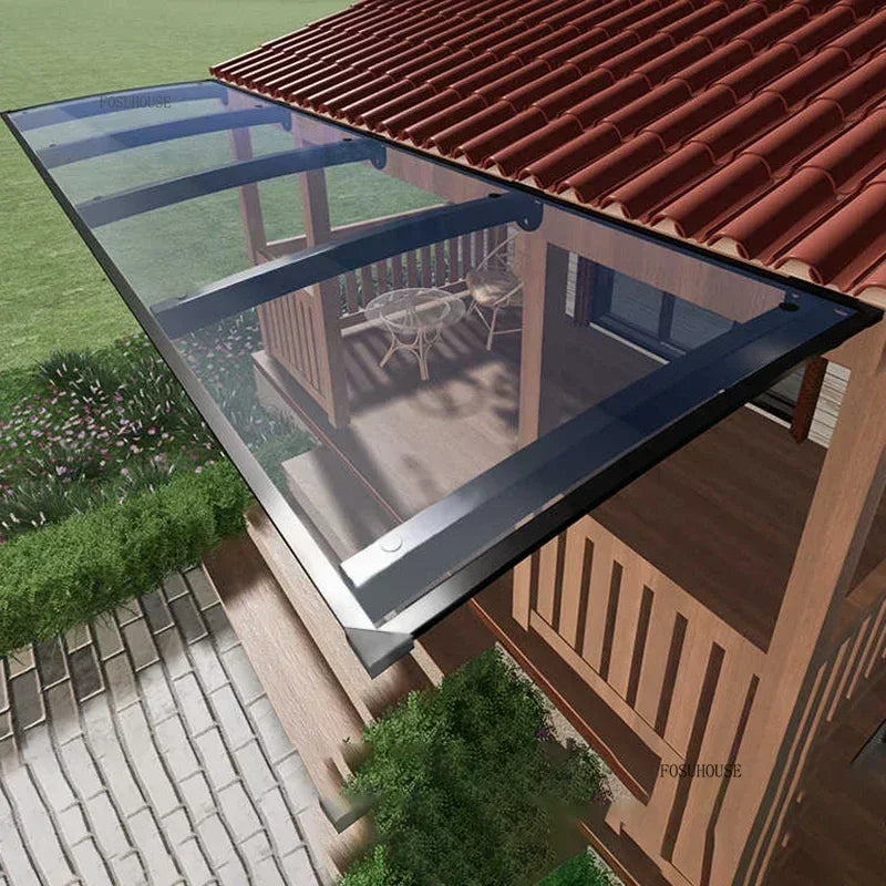 marquise pour porte de garage 300x100cm