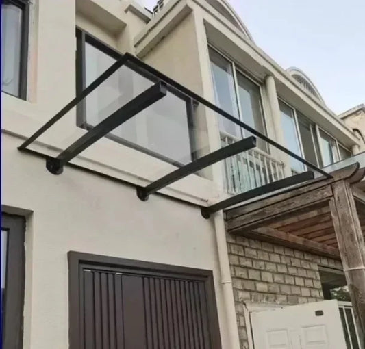 marquise pour porte de garage 300x100cm