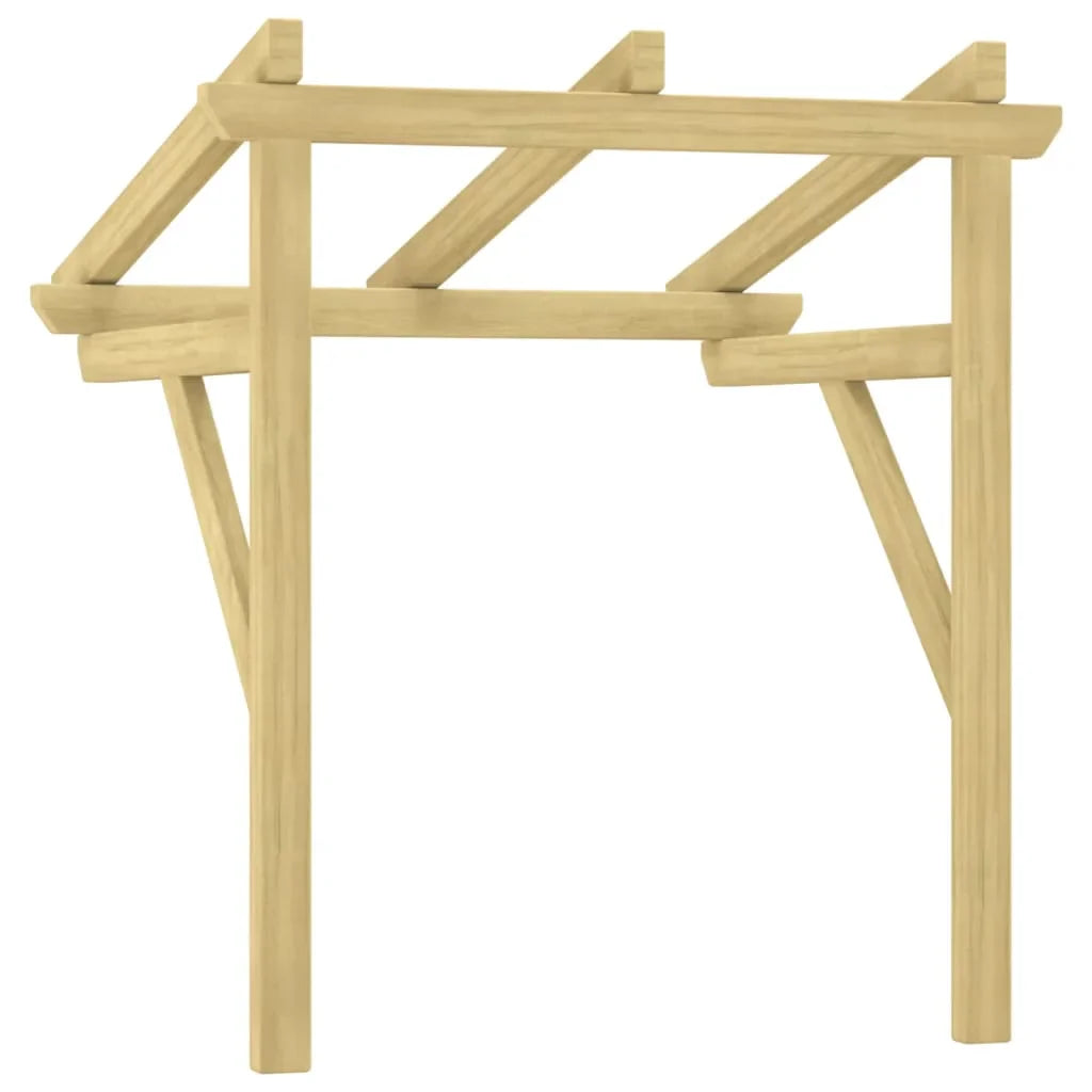 auvent de porte bois, marquise de porte en bois 100x80cm