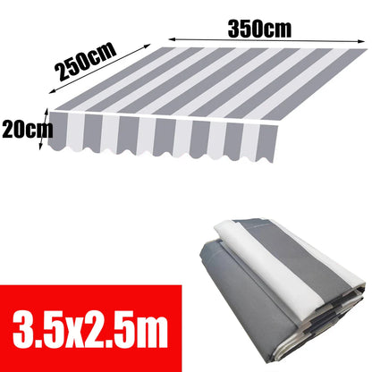 auvent pour balcon noir et blanc imperméable 200 à 400x120cm