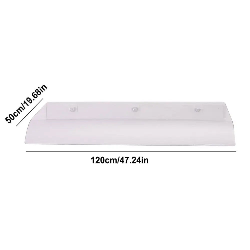 auvents marquises 120x50cm transparent en polycarbonate