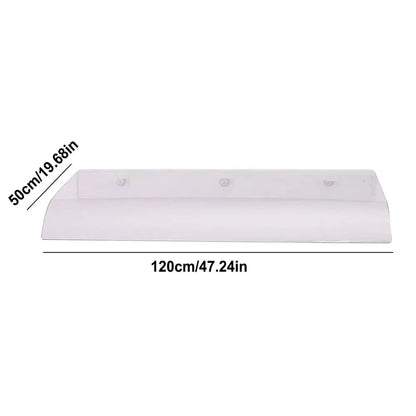 auvents marquises 120x50cm transparent en polycarbonate