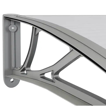 auvent de porte xxl 350x75cm transparent en polycarbonate