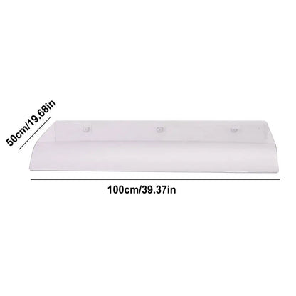 auvent de porte moderne, marquise de porte moderne 50 x 100 cm transparent en polycarbonate