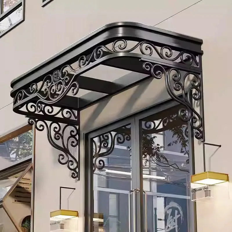 marquise de porte fer forgé 250x100cm