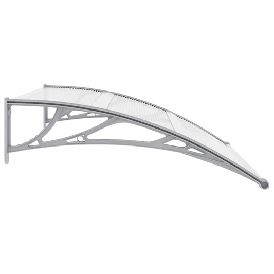 dessus de porte marquise 120x100cm transparent en polycarbonate