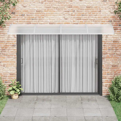 auvent de porte xxl 350x75cm transparent en polycarbonate