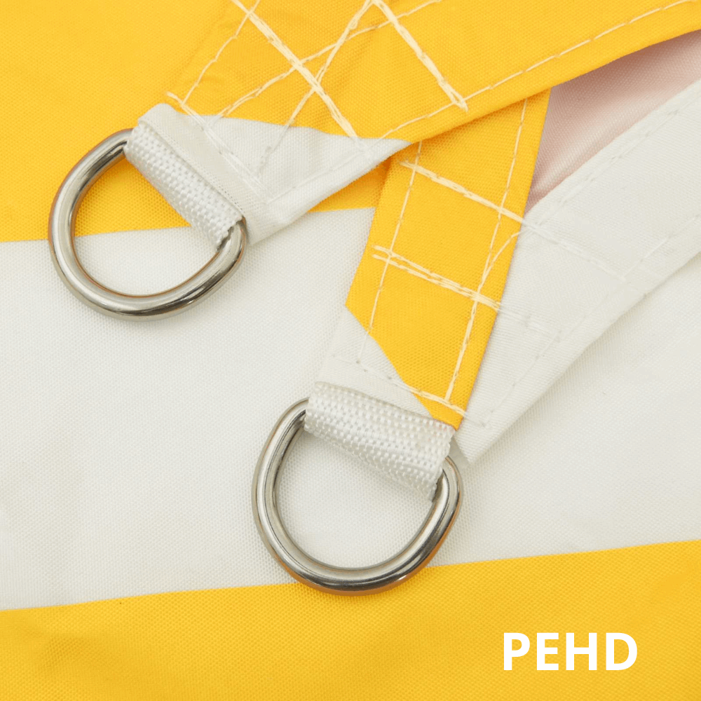 Voile D'ombrage trapeze Jaune et blanc