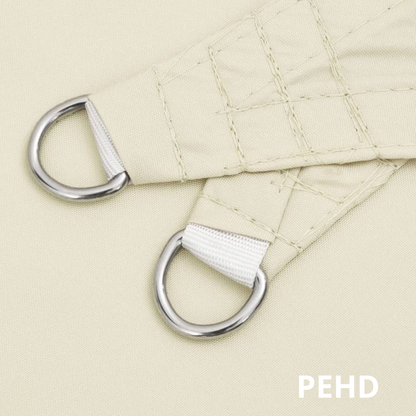 Voile d'ombrage polyéthylène triangulaire blanc crème