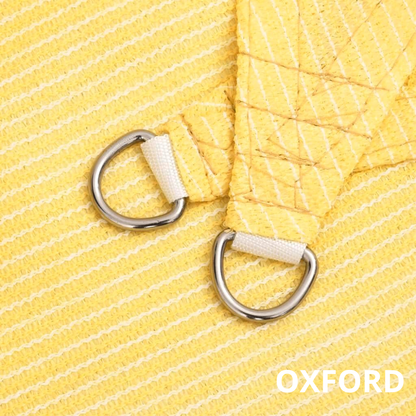 Voile d'ombrage triangulaire jaune blanc