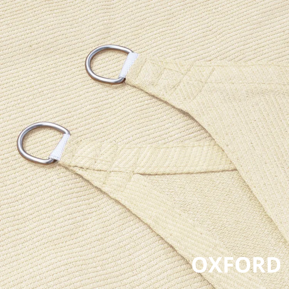 Voile d'ombrage polyéthylène triangulaire blanc crème