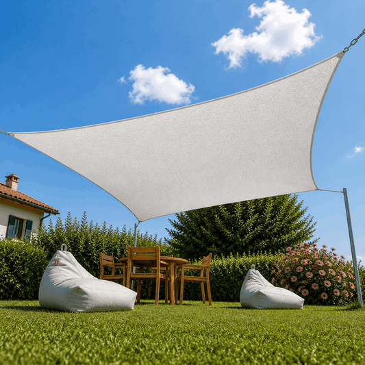 Voile d'ombrage rectangulaire blanc