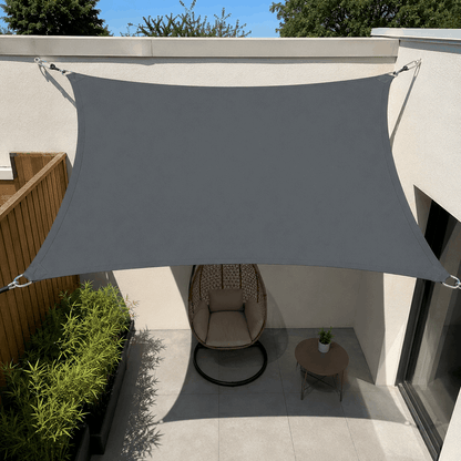 Voile d'Ombrage trapeze Gris Foncé Imperméable Anti-UV