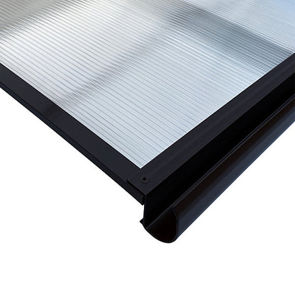 marquise auvent 160x100x30cm STARK gris 6mm polycarbonate