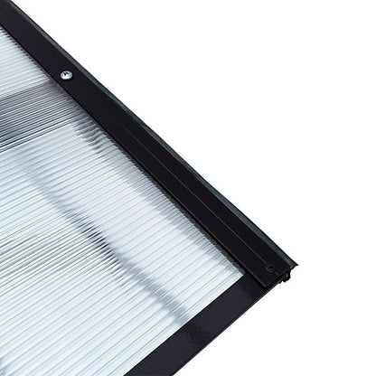 marquise auvent 160x100x30cm STARK gris 6mm polycarbonate