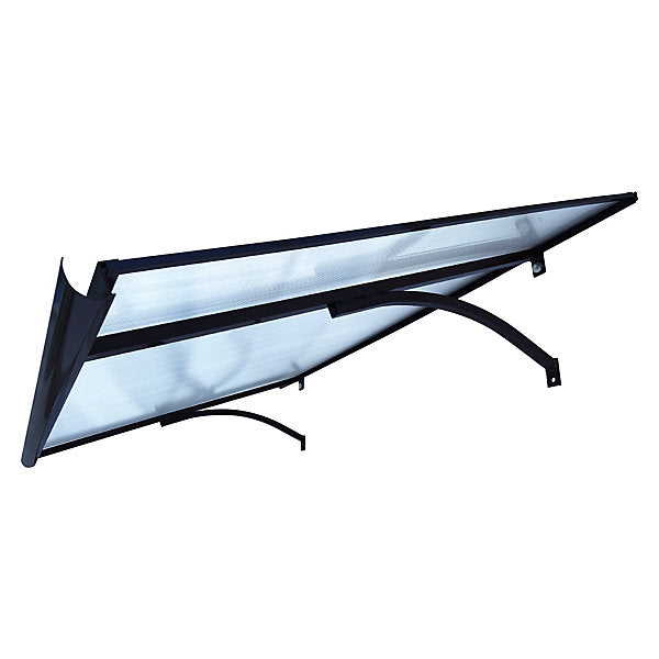 marquise auvent 160x100x30cm STARK gris 6mm polycarbonate