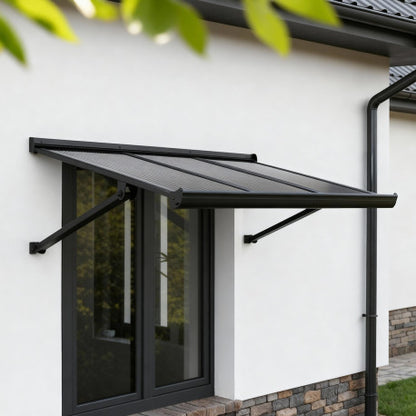 marquise aluminium moderne 111x90 cm