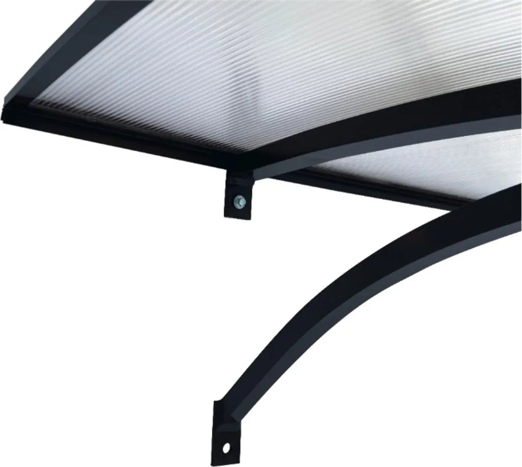 auvent marquise de porte Aluminum STARK 160x100x25cm 6mm polycarbonate