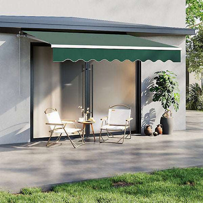 store banne manuel sans coffre rétractable 300x250CM Angle Ajustable - Vert