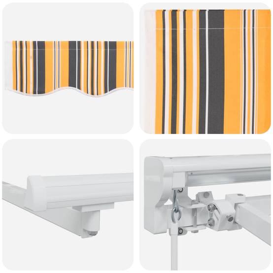 store banne 4x3 m manuel semi coffre pour terrasse - Gris jaune