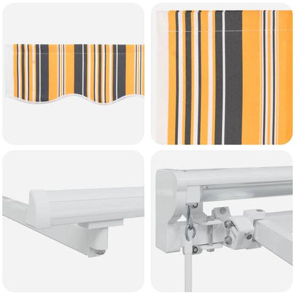 store banne 4x3 m manuel semi coffre pour terrasse - Gris jaune