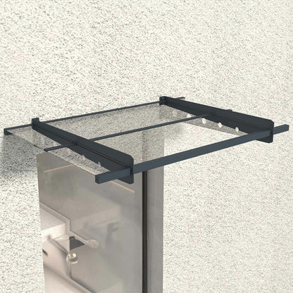marquise de porte moderne West gris Anthracite 120x80 cm