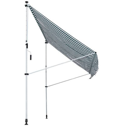 auvent balcon vert blanc 200 à 400cm