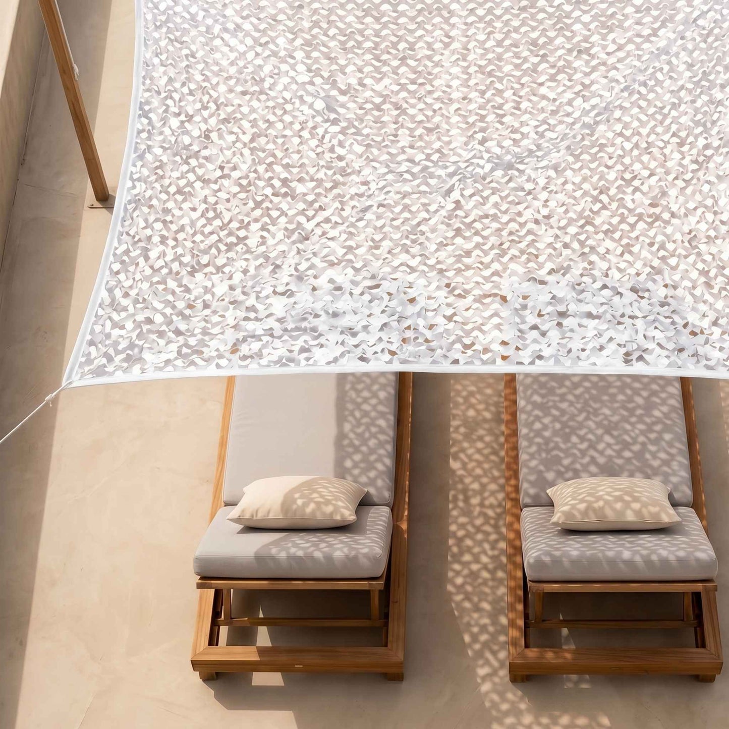 Toile d'ombrage Camouflage Blanc Décoratif Anti-UV