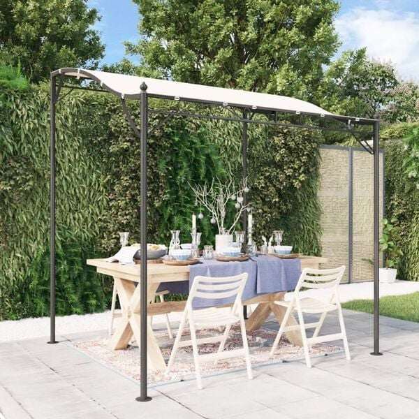 Pergola adossée Beige en Acier 7.5 m² 3x2.5m