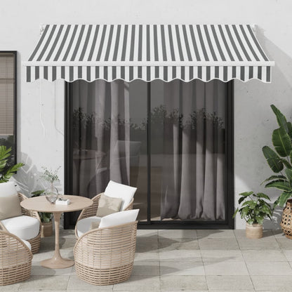auvent pour balcon noir et blanc imperméable 200 à 400x120cm