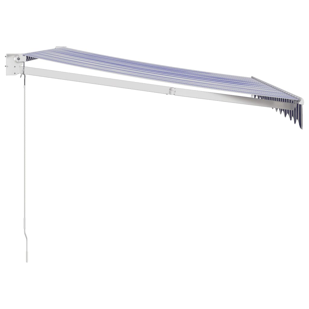 store banne sans coffre 300 x 250 cm manuel Rétractable Bleu et Blanc