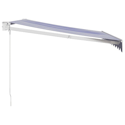 store banne sans coffre 300 x 250 cm manuel Rétractable Bleu et Blanc