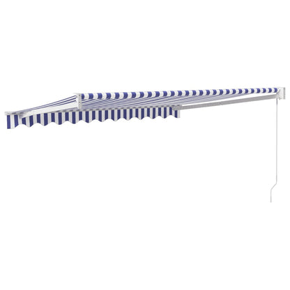 store banne sans coffre 300 x 250 cm manuel Rétractable Bleu et Blanc
