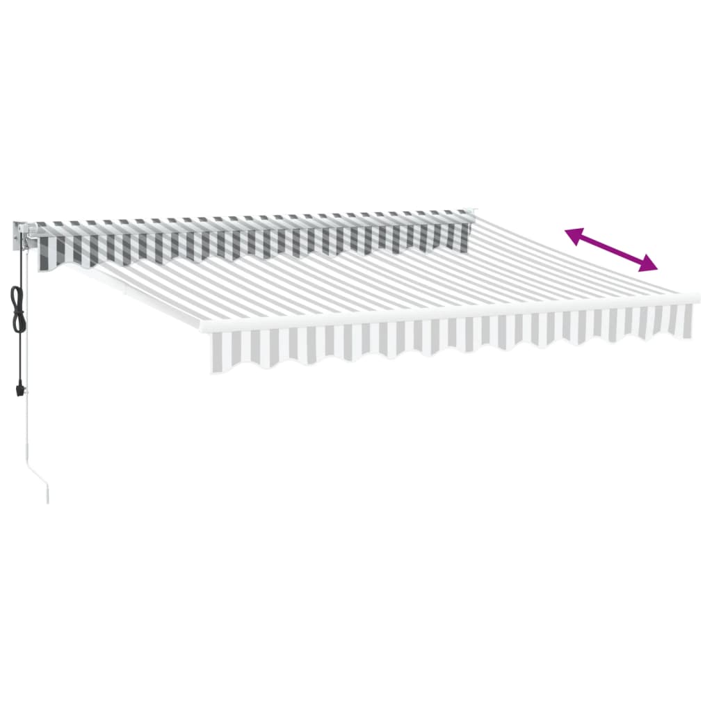 auvent pour balcon noir et blanc imperméable 200 à 400x120cm