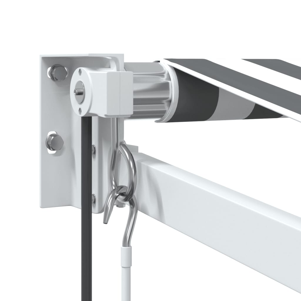 auvent pour balcon noir et blanc imperméable 200 à 400x120cm