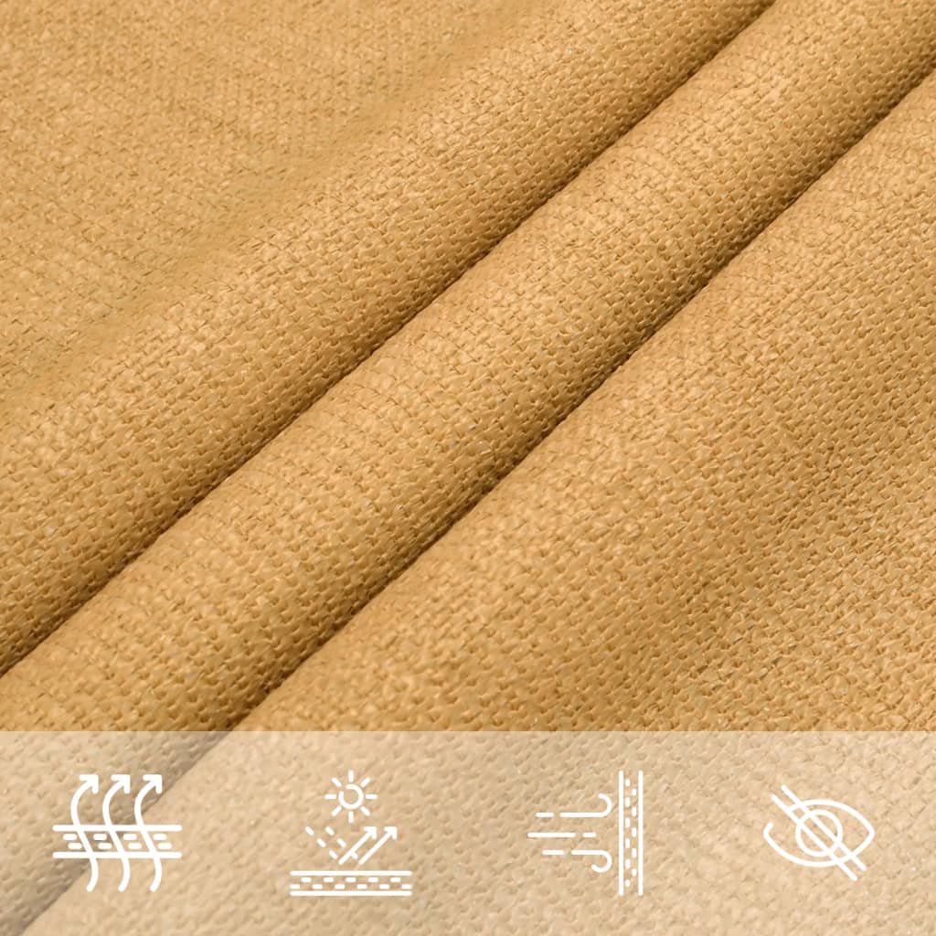 Voile d'ombrage rectangulaire jaune sable
