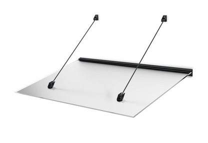 auvent verre Transparent 150x97cm  - Pour porte d'entrée