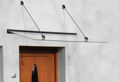 auvent verre Transparent 150x97cm  - Pour porte d'entrée