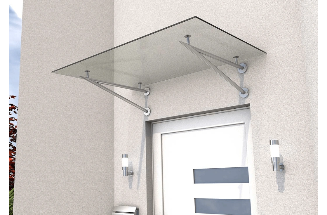 marquise aluminium verre Glaszen 190x90 cm