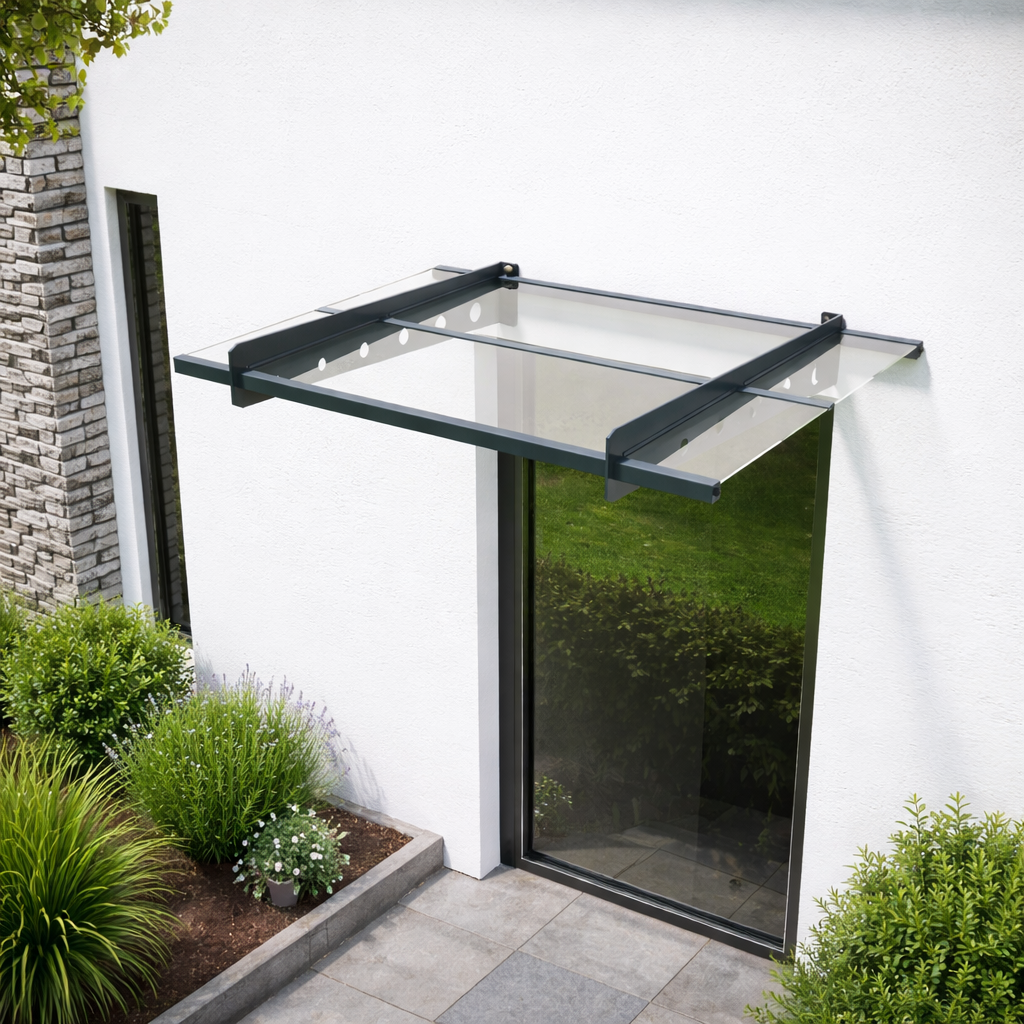 auvents et marquises Jusk 100x80cm gris anthracite