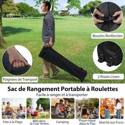 Tonnelle Pliante 3x3 m | Sac à roulettes Blanc