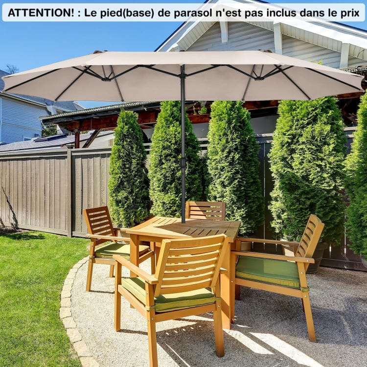 Parasol Double Face 4,7M Beige