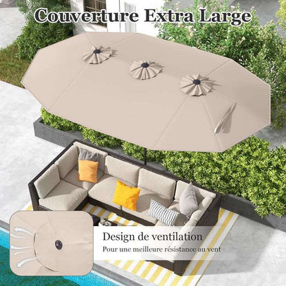 Parasol Double Face 4,7M Beige
