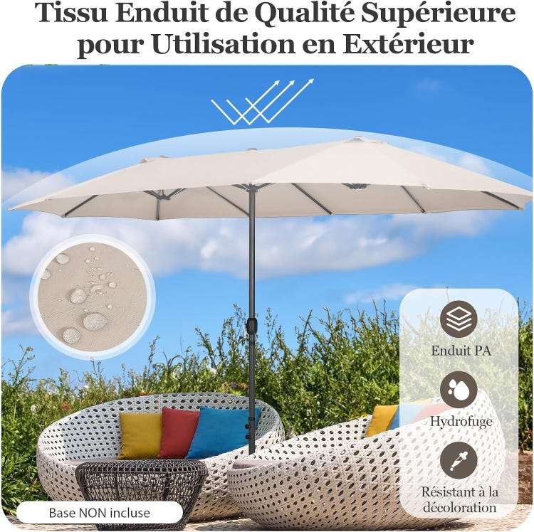 Parasol Double Face 4,7M Beige
