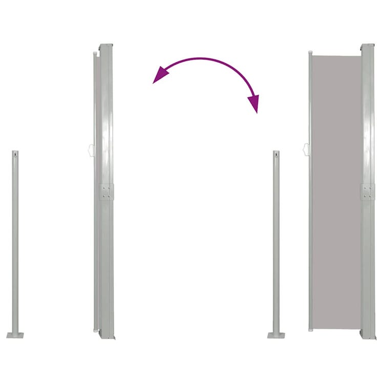 store latéral rétractable 180x300 Cm Gris