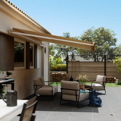 store banne 300 x 250cm manuel sans coffre pour terrasse - jaune