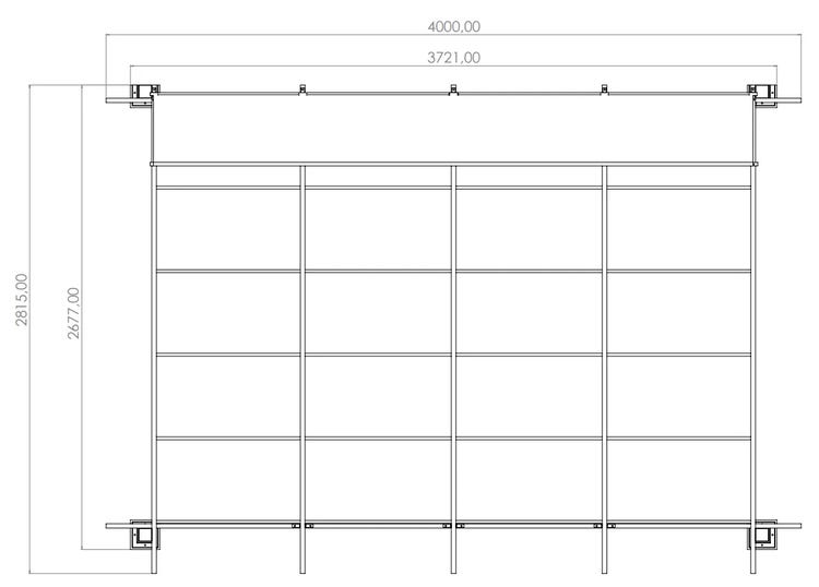 Pergola autoportante en aluminium/toile 400x282x254cm gris anthracite, 8.31 m²