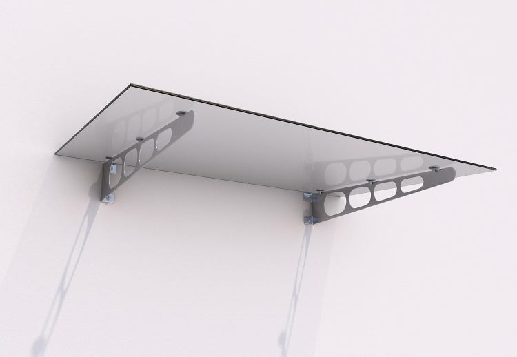 marquise en verre 140 x 90 cm