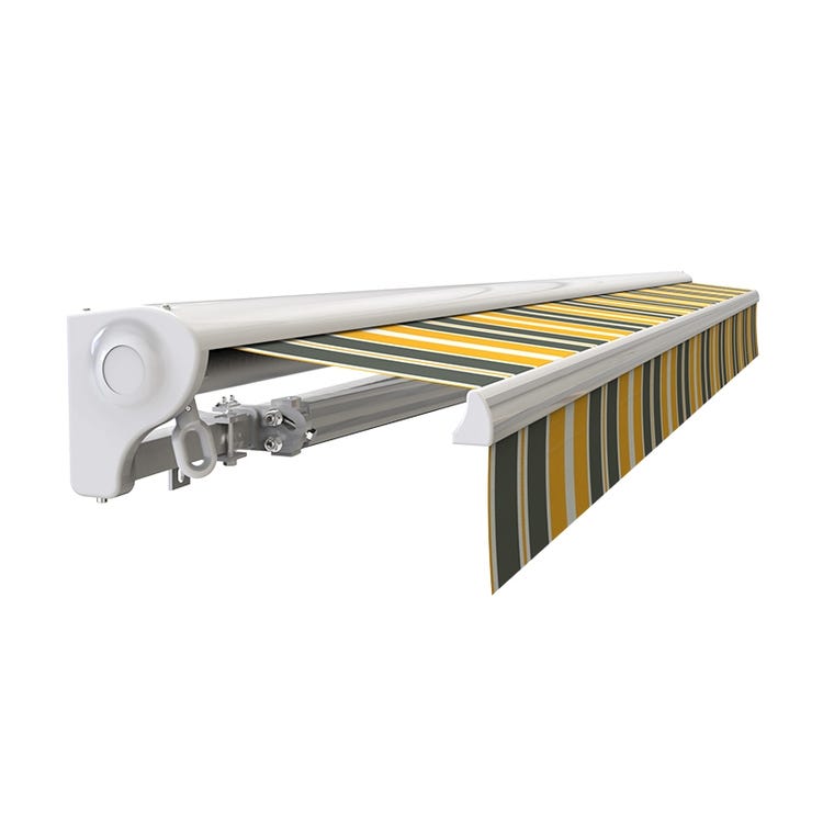 store banne 4x3 m manuel semi coffre pour terrasse - Gris jaune